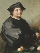 Andrea del Sarto portrait of becuccio bicchieraio painting